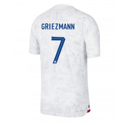 Fotballdrakt Herre Frankrike Antoine Griezmann #7 Bortedrakt VM 2022 Kortermet